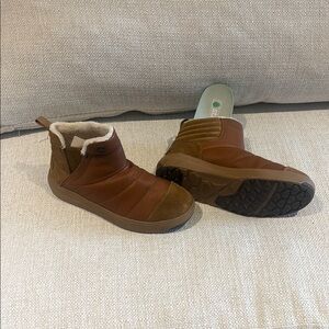 Stio Brown Winter Boots Ankle-Height Suede